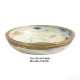 Wooden Rustic Bowl with Embossed Brass Art Wooden Rustic Bowl with Embossed Brass Art