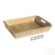 Rustic Wood Tray with Embossed Brass Art Rustic Wood Tray with Embossed Brass Art