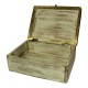 Distressed White Box with Brass Embossed Top