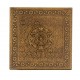 Distressed White Chowki with Brass Embossed Top Distressed White Chowki with Brass Embossed Top
