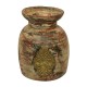 Distressed White and Red Reclaimed Wooden Pot Distressed White and Red Reclaimed Wooden Pot