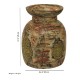 Distressed White and Red Reclaimed Wooden Pot Distressed White and Red Reclaimed Wooden Pot