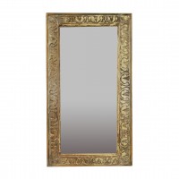 Distressed White Wooden Mirror Frame