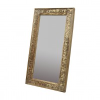 Distressed White Wooden Mirror Frame