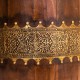 Wooden Planter With Brass Art Small Wooden Planter With Brass Art Small