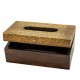 Wooden Brass Embossed Tissue Box Wooden Brass Embossed Tissue Box