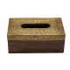 Wooden Brass Embossed Tissue Box Wooden Brass Embossed Tissue Box