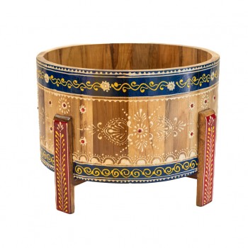 Traditional Wooden Planter Cum Bucket