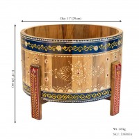 Traditional Wooden Planter Cum Bucket