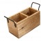 Wooden Multipurpose Cutlery Stand / Table Organizer with 2 Jar 