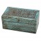 Distressed Blue Wooden Jewellery Box