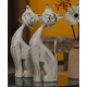 Distressed White Cat Showpiece Figurine Distressed White Cat Showpiece Figurine