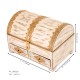 Distressed White Wooden Chest and Organizer with Embossed Brass ArtWork Distressed White Wooden Chest and Organizer with Embossed Brass ArtWork