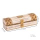 Distressed White Wooden Trinket Box with Embossed Brass ArtWork Distressed White Wooden Trinket Box with Embossed Brass ArtWork
