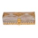 Distressed Grey Wooden Trinket Box with Embossed Brass ArtWork Distressed Grey Wooden Trinket Box with Embossed Brass ArtWork