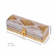 Distressed Grey Wooden Trinket Box with Embossed Brass ArtWork Distressed Grey Wooden Trinket Box with Embossed Brass ArtWork