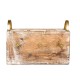 Distressed White Wodden Organiser - Accessory holder with Metal Handles Distressed White Wodden Organiser - Accessory holder with Metal Handles