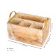 Distressed White Wodden Organiser - Accessory holder with Metal Handles Distressed White Wodden Organiser - Accessory holder with Metal Handles