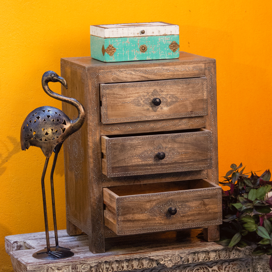Vintage Hand Painted Wooden Chest of Drawers Vintage Hand Painted Wooden Chest of Drawers