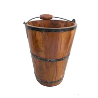 Wooden Bucket, Indoor Planter, Bottle Chiller- Medium