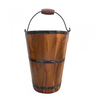Wooden Bucket, Indoor Planter, Bottle Chiller- Medium