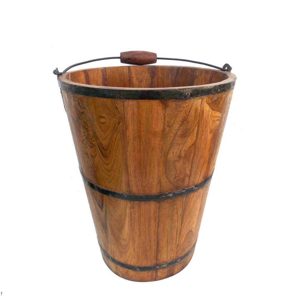 Wooden Bucket, Indoor Planter, Bottle Chiller Large