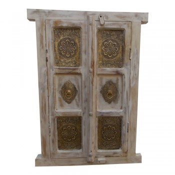 Wooden Decorative Window Rustic White