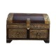 Treasure Box Galla - Polished Brown, Wood, Metal Trimmings