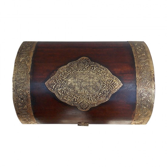 Treasure Box Galla - Polished Brown, Wood, Metal Trimmings Treasure Box Galla - Polished Brown, Wood, Metal Trimmings