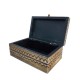 Hand Painted Box - Geometrical Motifs Over Weathered White Wood- 8 x 5 x 4 Inches Hand Painted Box - Geometrical Motifs Over Weathered White Wood- 8 x 5 x 4 Inches