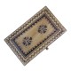 Hand Painted Box - Geometrical Motifs Over Weathered White Wood- 8 x 5 x 4 Inches Hand Painted Box - Geometrical Motifs Over Weathered White Wood- 8 x 5 x 4 Inches