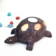 Good Luck Turtle Tealight - Wood & Metal  (Tortoise)