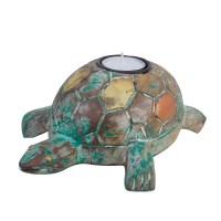 Good Luck Turtle Tealight - Distressed Green  (Tortoise) 