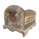 Distressed White Box Partitioned Lid - Case of Curiosities. Distressed White Box Partitioned Lid - Case of Curiosities.