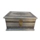 Box- Embossed White Metal Artwork, Antique Finish, 9 x 7 x 5 Inches Box- Embossed White Metal Artwork, Antique Finish, 9 x 7 x 5 Inches
