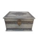Box- Embossed White Metal Artwork, Antique Finish, 11 x 9 x 6 Inches Box- Embossed White Metal Artwork, Antique Finish, 11 x 9 x 6 Inches