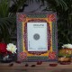 Multicolored Wooden Photo Frame - Hand Painted 5 x 7 Inches Multicolored Wooden Photo Frame - Hand Painted 5 x 7 Inches
