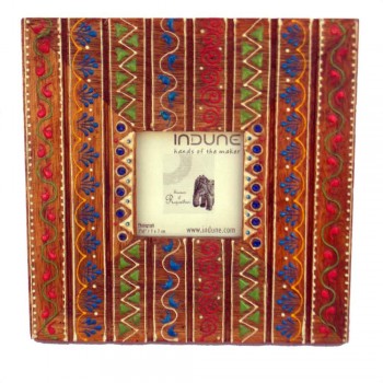Small Photo Frame of Assorted Design and colours Hand Painted 3 x 3 Inches