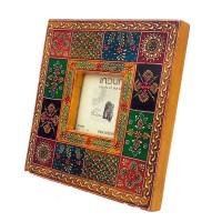 Small Photo Frame of Assorted Design and colours Hand Painted 3 x 3 Inches