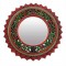 Wooden Carved Floral Mirror Frame - Round, Hand Painted
