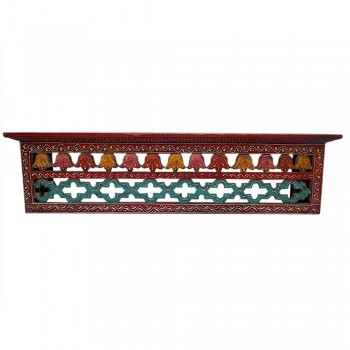  Hand Carved Antique Wooden Wall Shelf