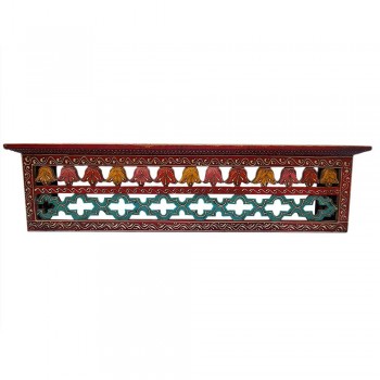 Hand Carved Antique Wooden Wall Shelf