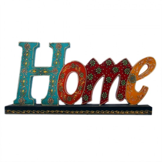 HOME- Hand Painted Wooden Alphabet Calligraphy