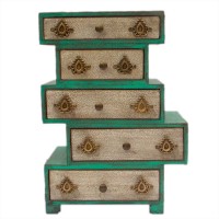 Zig Zag Box - 5 Drawers, Wooden 