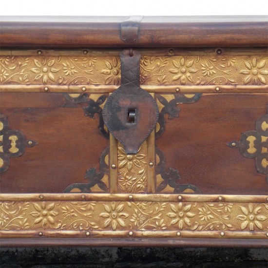 Treasure Box Pitara with Brass Art