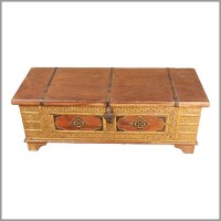Treasure Box Pitara with Brass Art