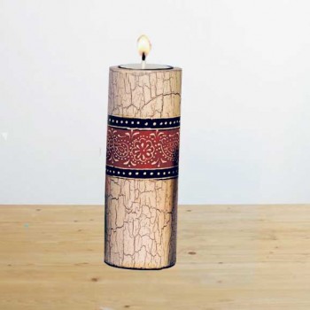 Candle Stand Cylindrical Medium (Collection- Elegant Paisley)