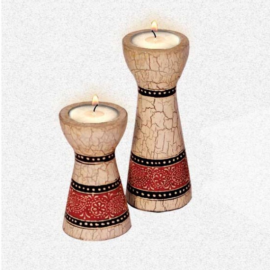 Candle Stands Combo from Elegant Paisley Collection