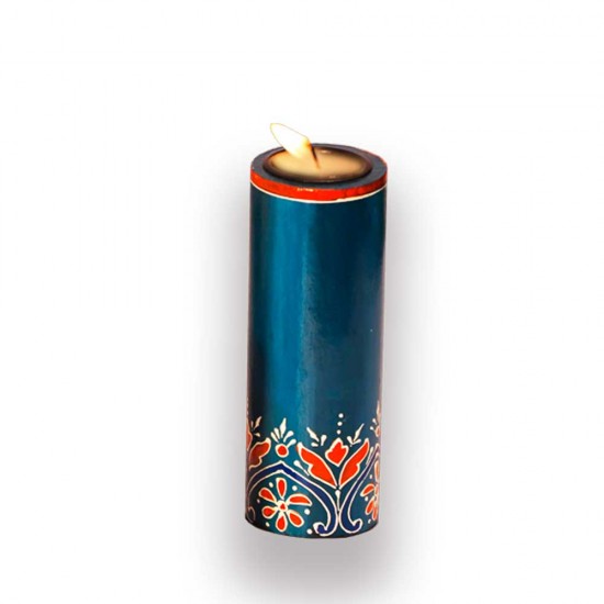 Candle Stand Cylindrical Medium (Collection- Flora On Sapphire) Candle Stand Cylindrical Medium (Collection- Flora On Sapphire)