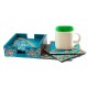 Coaster Set (Collection- Flora On Sapphire) Coaster Set (Collection- Flora On Sapphire)